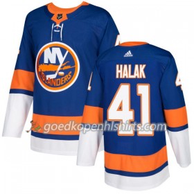 New York Islanders Jaroslav Halak 41 Adidas 2017-2018 Royal Authentic Shirt - Mannen